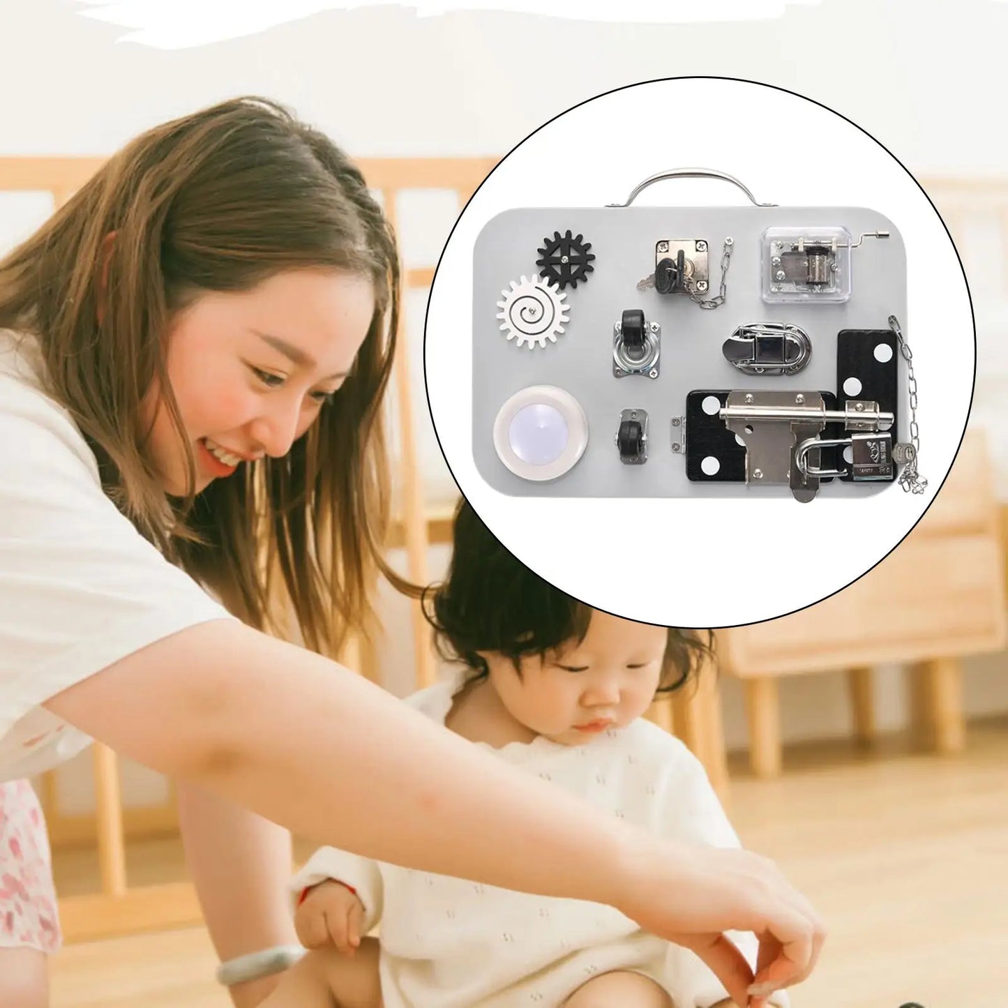 Busy Board Montessori transportable