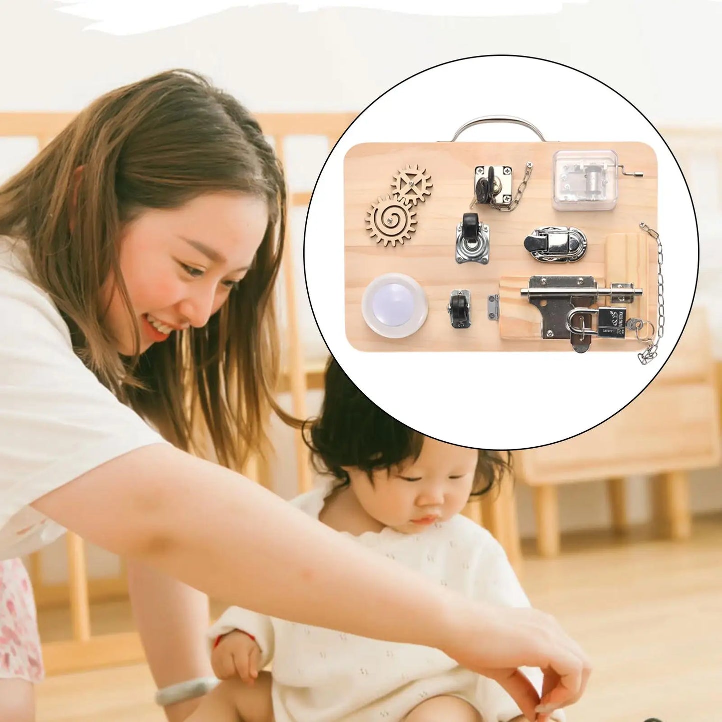 Busy Board Montessori transportable