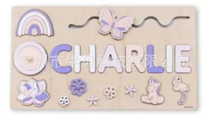 Custom Personalized Name Puzzle for Kids Baby Birthday Gifts Montessori Wooden Toddler Puzzles Board Educational Learning Toys