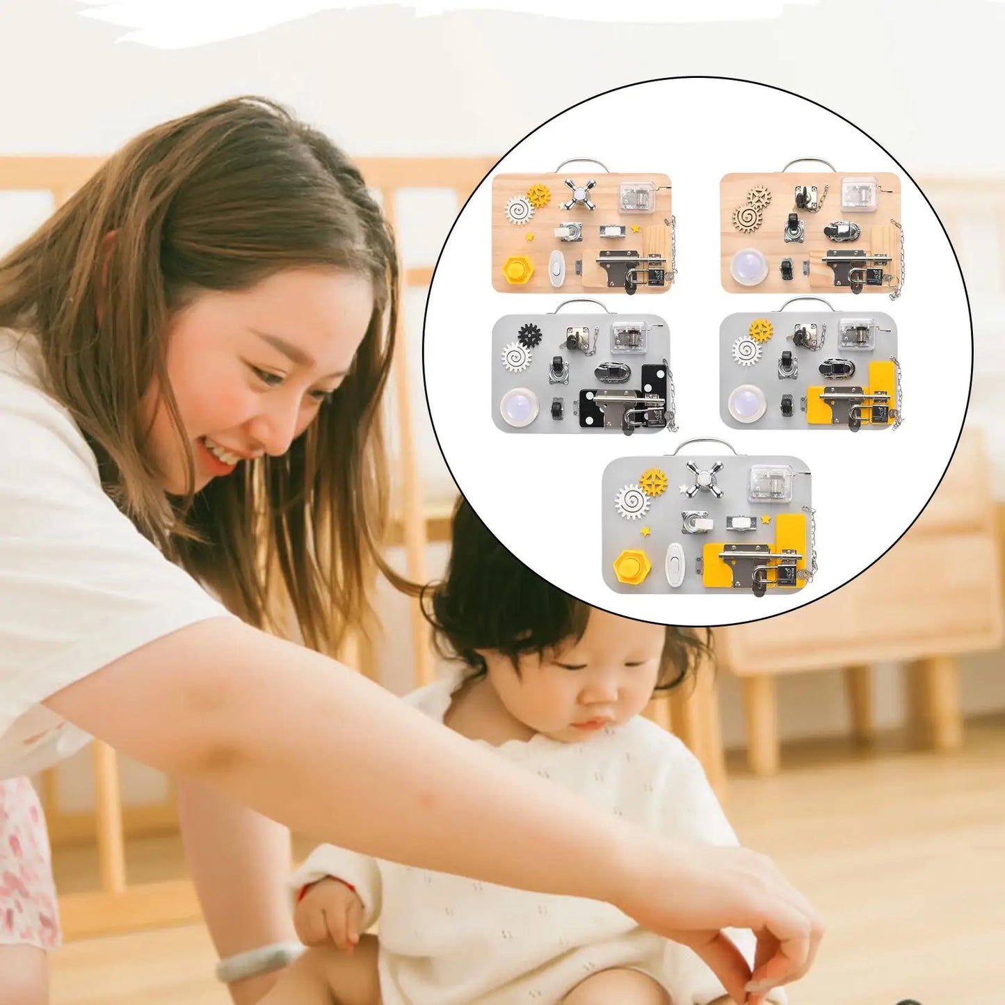 Busy Board Montessori transportable