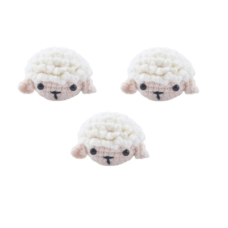BPA Free Safe Crochet Baby Teether Cartoon Bunny Wooden Rattle Toys DIY Infant Newborn Teething Ring Baby Stroller Cot Baby Toy
