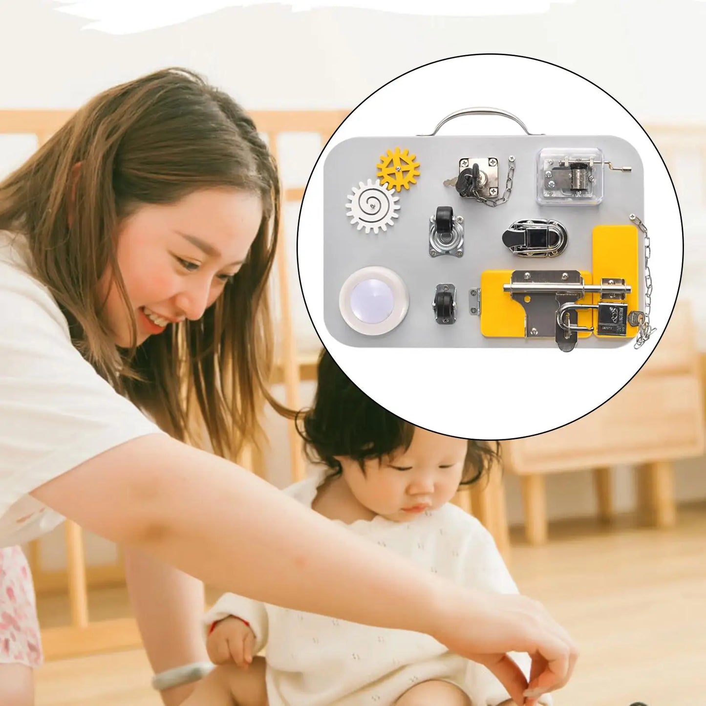 Busy Board Montessori transportable