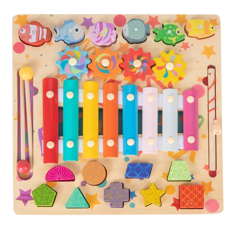 For 1-3-5-7 Years Busy Board Wooden Montessori Intelligence Toddlers Toys Activity Learning Game Kids Baby Child BusyBoard Gifts