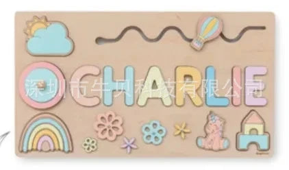 Custom Personalized Name Puzzle for Kids Baby Birthday Gifts Montessori Wooden Toddler Puzzles Board Educational Learning Toys