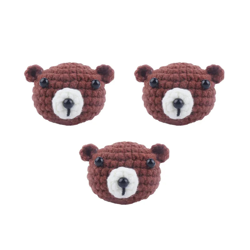 BPA Free Safe Crochet Baby Teether Cartoon Bunny Wooden Rattle Toys DIY Infant Newborn Teething Ring Baby Stroller Cot Baby Toy