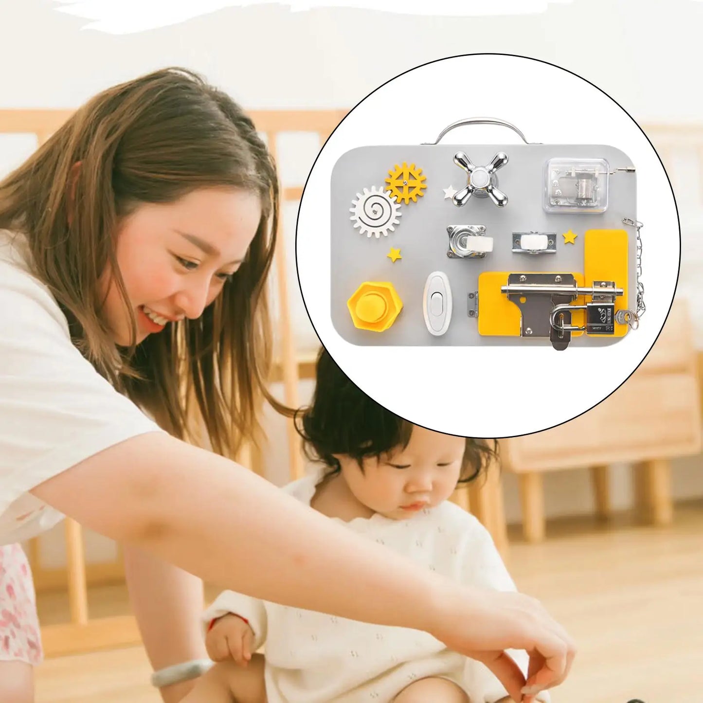 Busy Board Montessori transportable