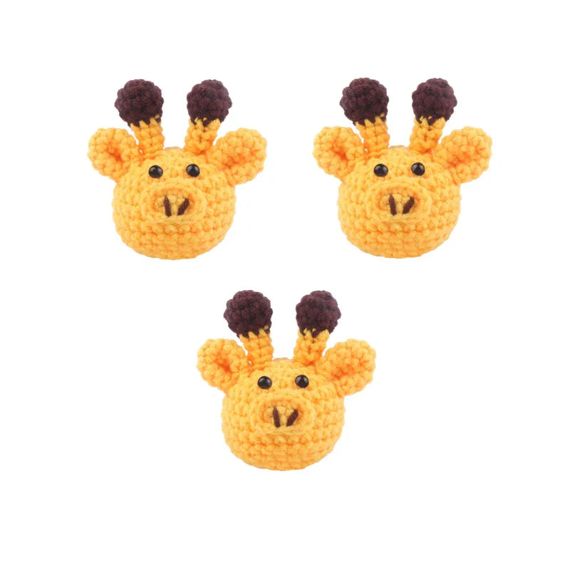 BPA Free Safe Crochet Baby Teether Cartoon Bunny Wooden Rattle Toys DIY Infant Newborn Teething Ring Baby Stroller Cot Baby Toy