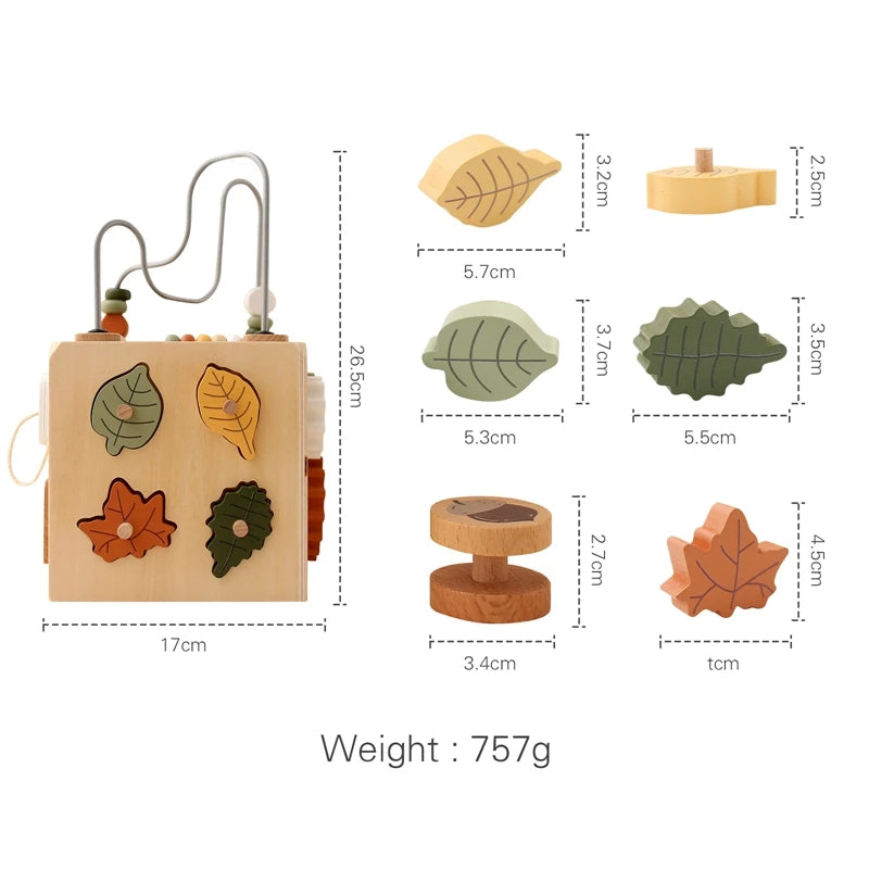 Five-in-one Wooden Multifunctional Baby Toys Exercise Children's hand-eye Coordination Logic Imagination Space Montessorri Toys