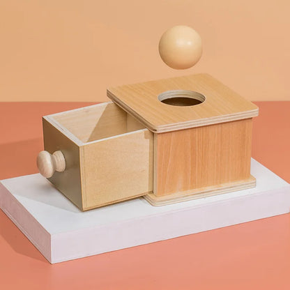 Montessori Baby Early Learning Toys Chroma Wooden Practice Color Shape Cognition Match Round Rectangular Box Sensory Toys Gifts