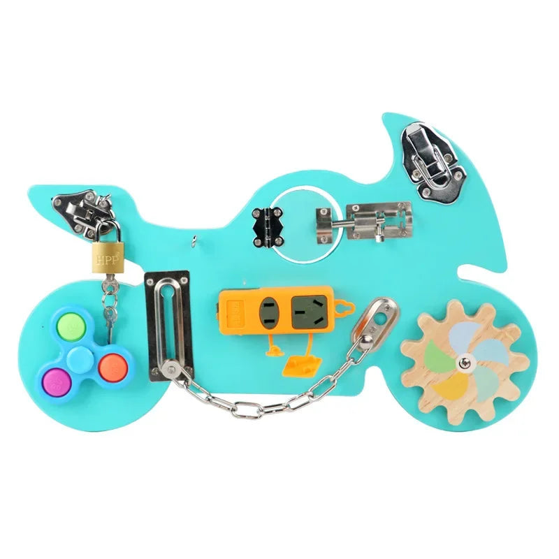 For 1-3-5-7 Years Busy Board Wooden Montessori Intelligence Toddlers Toys Activity Learning Game Kids Baby Child BusyBoard Gifts