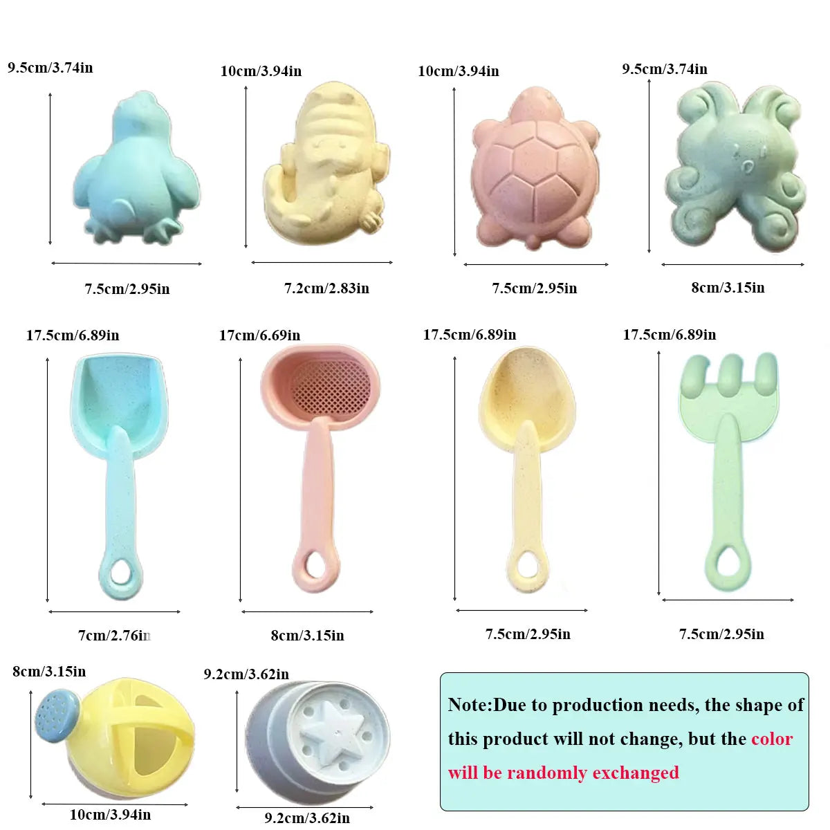 Lot de 11 jouets de plage amusants pour enfants