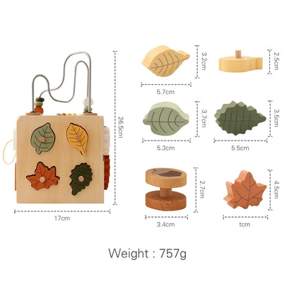 Five-in-one Wooden Multifunctional Baby Toys Exercise Children's hand-eye Coordination Logic Imagination Space Montessorri Toys