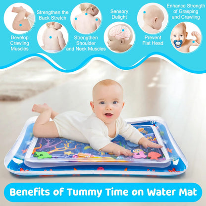 1 PCS Children's Inflatable Pat Pad Baby Pat Pad PVC Marine Animal Water Pad Toy Baby Crawling Inflatable Water Pad Water Toy